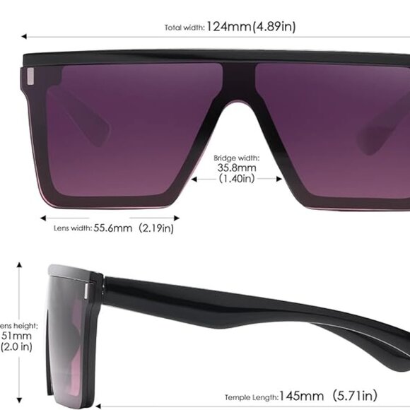 Woman\'s square siamese sunglasses